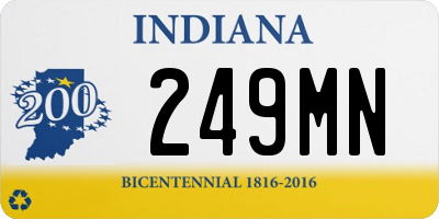 IN license plate 249MN