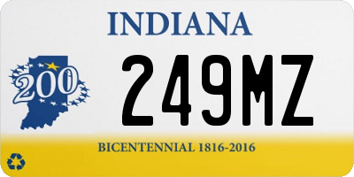 IN license plate 249MZ