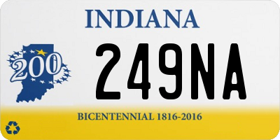 IN license plate 249NA