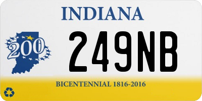 IN license plate 249NB