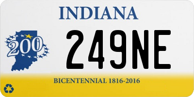 IN license plate 249NE