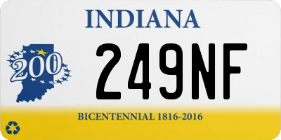 IN license plate 249NF