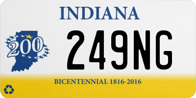 IN license plate 249NG