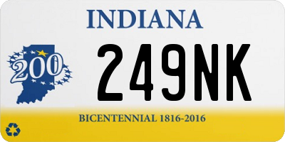 IN license plate 249NK