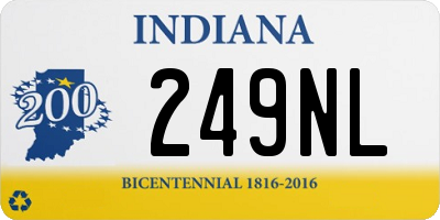 IN license plate 249NL