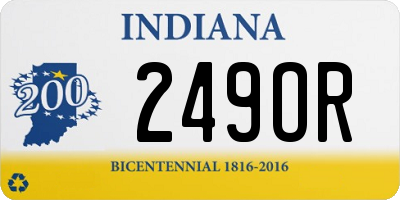 IN license plate 249OR