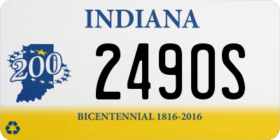 IN license plate 249OS