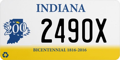 IN license plate 249OX