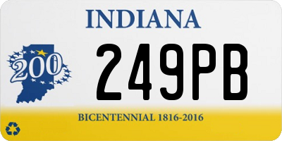 IN license plate 249PB