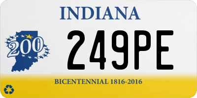 IN license plate 249PE