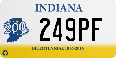 IN license plate 249PF