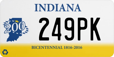 IN license plate 249PK