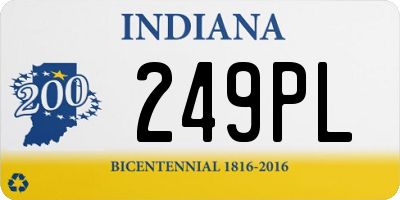 IN license plate 249PL