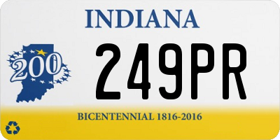 IN license plate 249PR