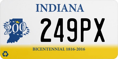 IN license plate 249PX