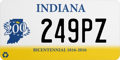 IN license plate 249PZ