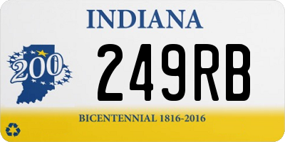 IN license plate 249RB