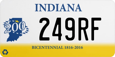 IN license plate 249RF