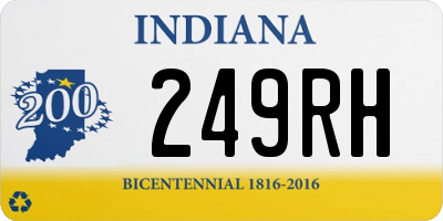 IN license plate 249RH