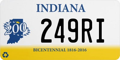 IN license plate 249RI