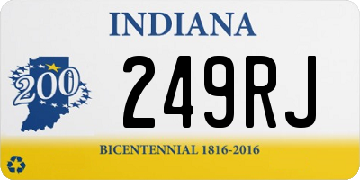 IN license plate 249RJ