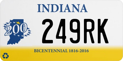 IN license plate 249RK