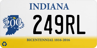 IN license plate 249RL