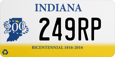 IN license plate 249RP