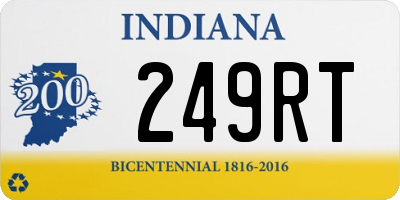 IN license plate 249RT