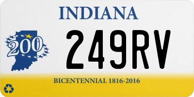 IN license plate 249RV