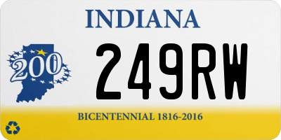 IN license plate 249RW