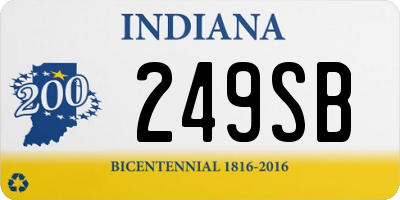 IN license plate 249SB