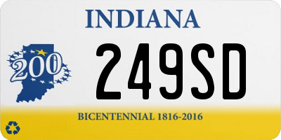 IN license plate 249SD