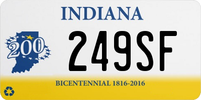 IN license plate 249SF