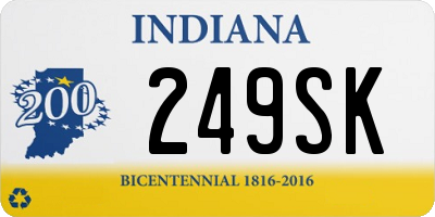 IN license plate 249SK