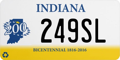 IN license plate 249SL