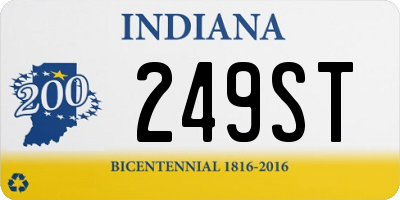 IN license plate 249ST