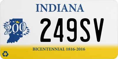 IN license plate 249SV