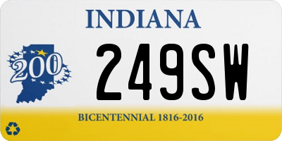 IN license plate 249SW