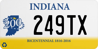 IN license plate 249TX