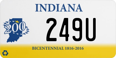 IN license plate 249U