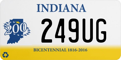 IN license plate 249UG