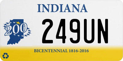 IN license plate 249UN