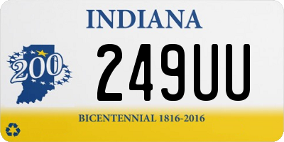 IN license plate 249UU