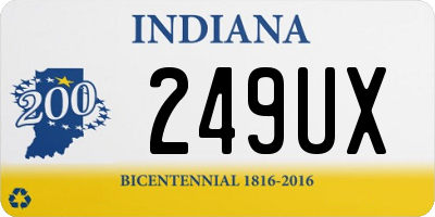 IN license plate 249UX