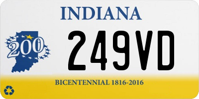 IN license plate 249VD