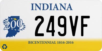 IN license plate 249VF