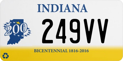 IN license plate 249VV