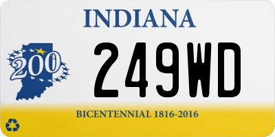 IN license plate 249WD