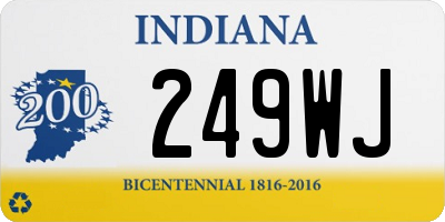 IN license plate 249WJ